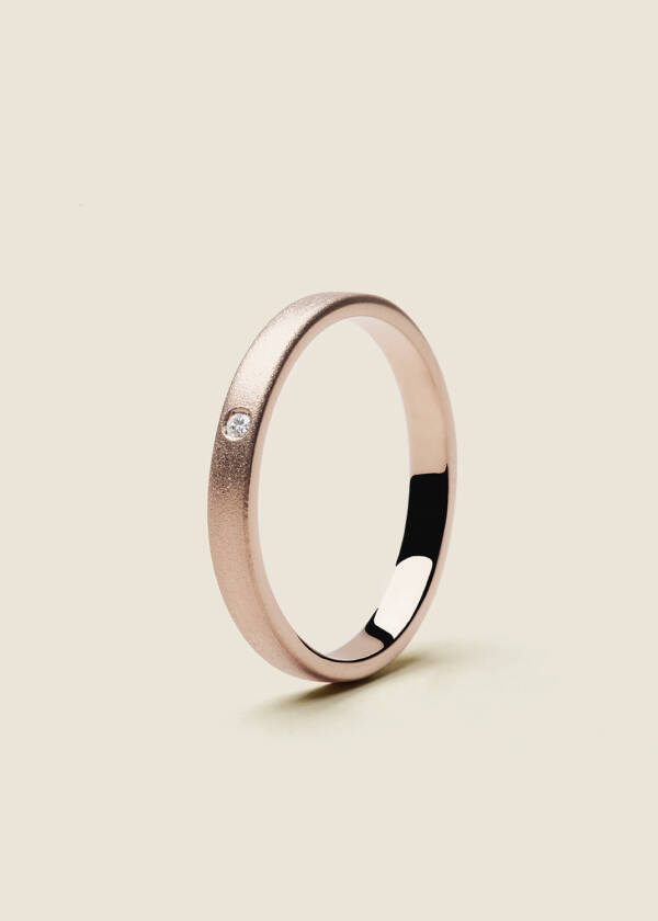 alianza de boda oro rosa